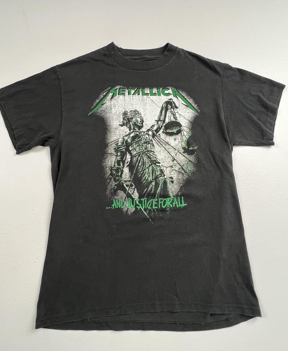Vintage Original Metallica Band Tour Shirt Mens Justice For All Tee Rare Read